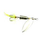 10Pcs/Set Spinner Fishing Baits Metal Artificial Lures Fishing Yellow Feather SE