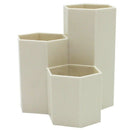 1Pc Novelty Hexagon Pencil Pen Holder Desk Storage Box Organizer Business D P4M9