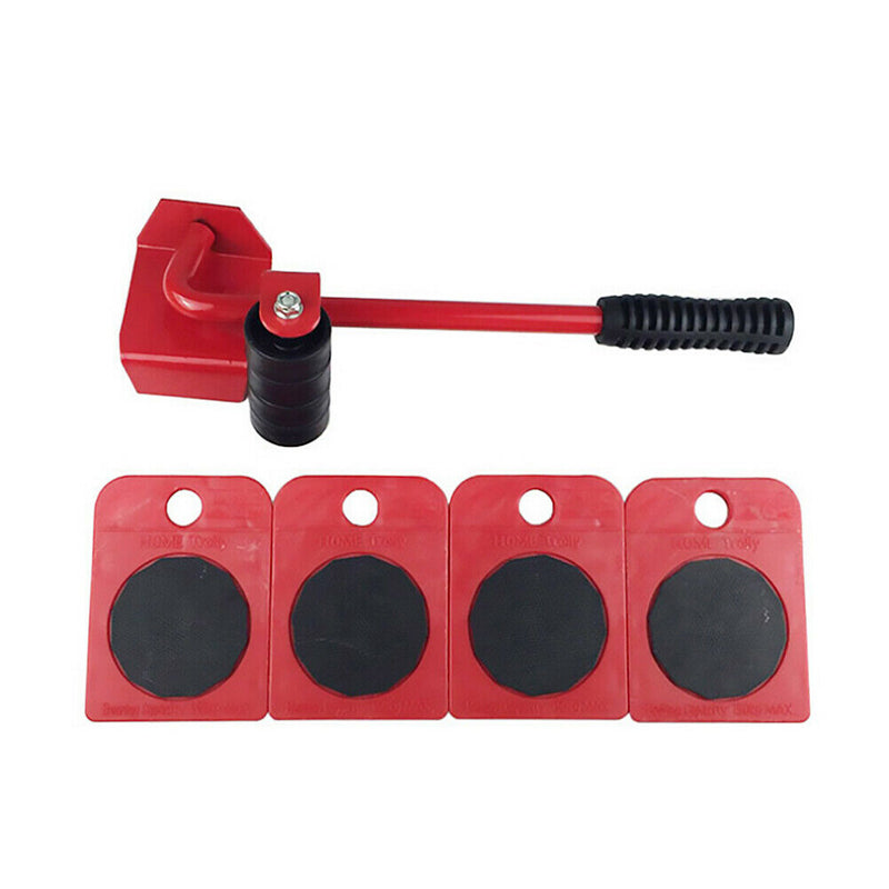 5pcs Furniture Mover Set Home Transport Heavy Objects Moving Lifter (Red)