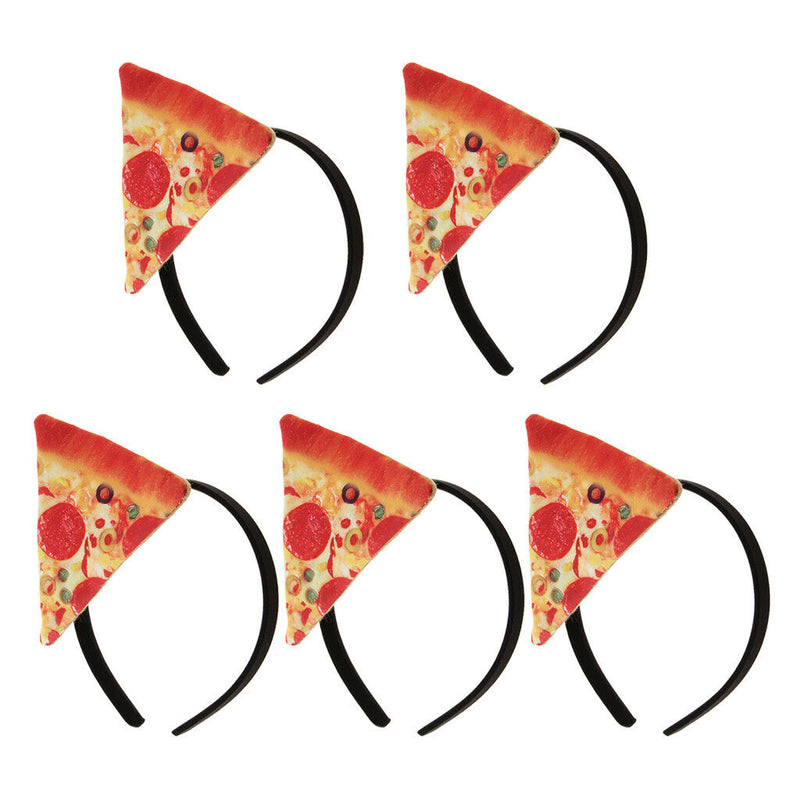 5pcs Holiday Adults Kids Pizza Food Headbands Fancy Dress Hair Accessories