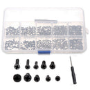 500Pcs/Box M2/M2.5/M3 Black Metal Cross Head Screw Bolts Phillips Screws Cr