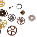 100g Steampunk Gear Pendants DIY Jewelry Handmade for Necklace Chain 10-40mm