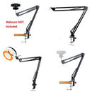 Webcam Light Holder, Flexible Stand And Mobile Phone Holder, Black