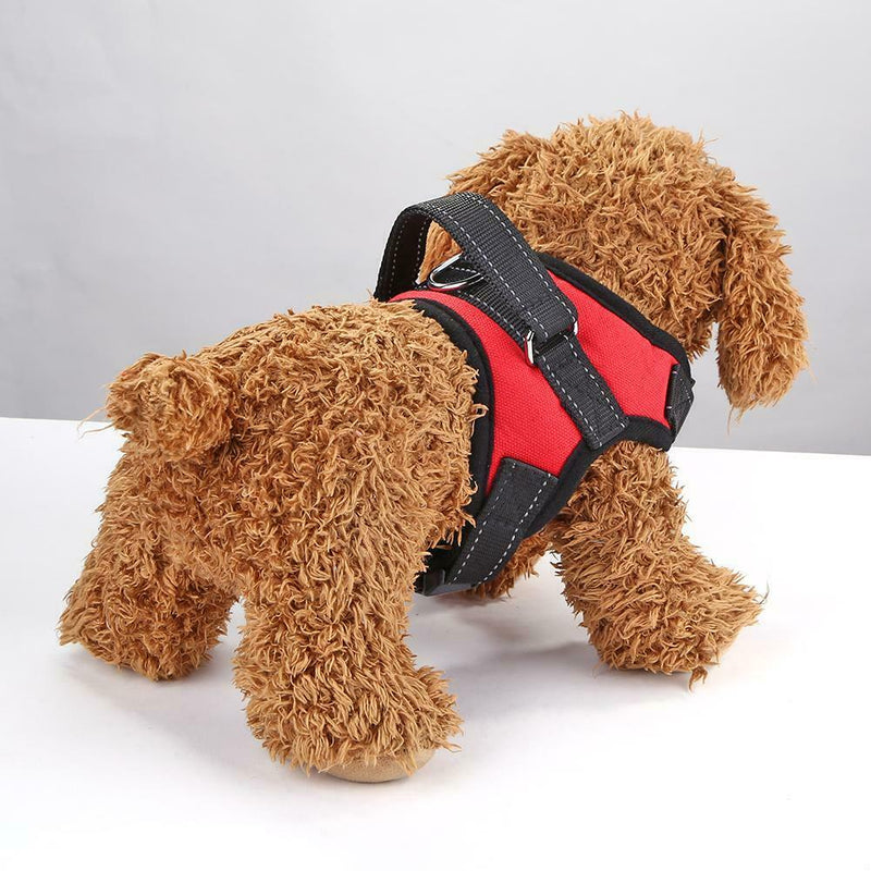 Adjustable Nylon Dogs Harness Vest for Puppy Chest Strap Pet Supply (Red)XL