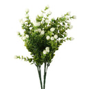 2 Bunches of 6-Branch Artificial Eucalyptus Plant Flowers Home Decor White