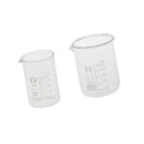 2 Pcs 10ml 50ml Borosilicate Glass Beaker -- Graduated Low Form Measuring