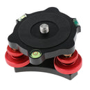 LP-64 Tripod Leveling Base Tri-wheel Precision Leveler Adjustment for Tripod