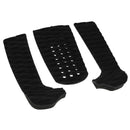 3 Piece BLACK Diamond Surfboard Traction Pad Tail Pad Deck Grip Accessories