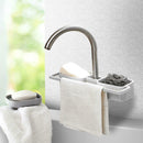 Adjustable Faucet Rack Kitchen Bathroom Drain Holders Soap Dishcloth Shelf