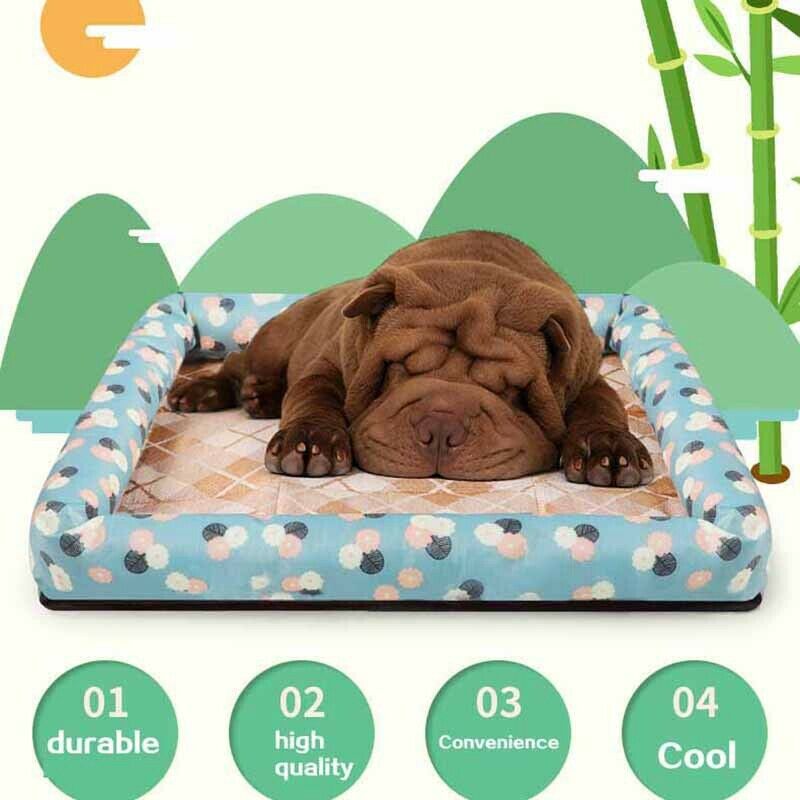 Summer Ice Silk Cool Breathable Oxford Cloth Mat Kennel Waterproof Cool Dog