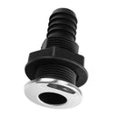 3/4" Inch Black Plastic Thru-Hull Bilge Pump and Aerator Hose Fitting Boats