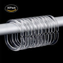 30 Pack Shower Curtain Rings Curtain C Rings Hook Hanger Bath Drape Loop Cl