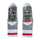 Unisex Christmas Design Socks Cotton Novelty Festive Sock One Size Pale Grey