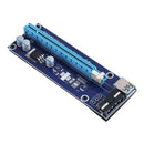 PCI-E 1x to 16x Extender Adapter Card USB3.0 Data Cable Power Cable Kit