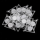 20 Pieces Blank Round Bezel Tray Base 16mm Cabochon Jewelry Making Pendants