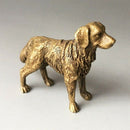 China Pure Brass Prosperous Wealth Dog Small Statue Solid Brass Dog Hand Pi