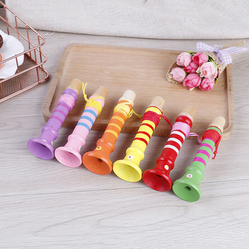 Baby wooden flute whistle toys educational toys kids musical instrument BX