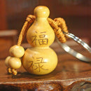 1 Pcs Gourd Craft Keychain Mahogany Chinese Traditional Fortune Keyring Decorâ„–[