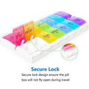 Pill Box Case 14 Slot 7 Days Weekly Medicine Organizer Tablet Storage Dispenser