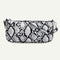 Retro Serpentine Print Women PU Leather Handbags Shoulder Bags (Black)