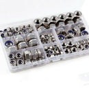 150 x self-locking hexagon nut 6 sizes M4 M5 M6 M8 M10 M12 assortment