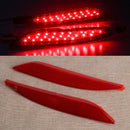 2x L&R Rear Bumper Light Reflector Red Lens Fit for Hyundai Sonata 8th 11-14
