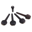4/4 Ebony Violin Parts Tailpiece Pegs Chinrest Maple Bridge Set
