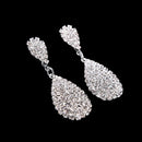 Women Girl Crystal Rhinestone Water Drop Dangle Earring Bride Wedding Jewelry ^