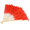 Hand Made Belly Dance Dancing Bamboo Long Fan Red 2 Pcs I8V1