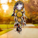 Handmade Wall Hanging Wolf Dream Catcher With Feather Home Decor Ornamnet Gift