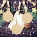 50pcs Wooden Christmas Pendents Xmas Tree Hanging Ornaments Wedding Party Decor