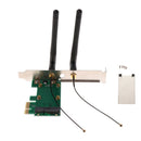 Mini PCIe to PCI-E Wireless Adapter WiFi LAN Card 802.11n/ g/ b with Antennas