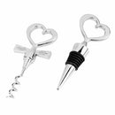 Set Bottle Opener Corkscrews bottle of red wine and bottle stopper heart sh U6Y5