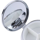 Portable Pocket Pill Case 3 Compartments Medicine Box Round Folding Organizer BX