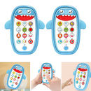 2x Infants Shark Music Phone Toys Lights Music Play and Learn 6+ Months blue