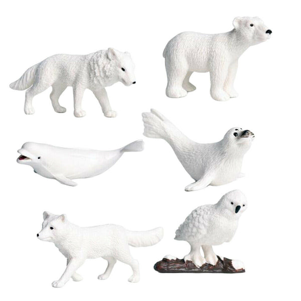 Miniatures Polar Animal Snowy Owl/Alopex Lagopus/Polar Bear/Sea Dog/Arctic