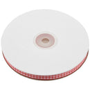 45m Full Reel Cut Lengths Gingham Ribbon Sewing Crafts, 10mm Wide Red