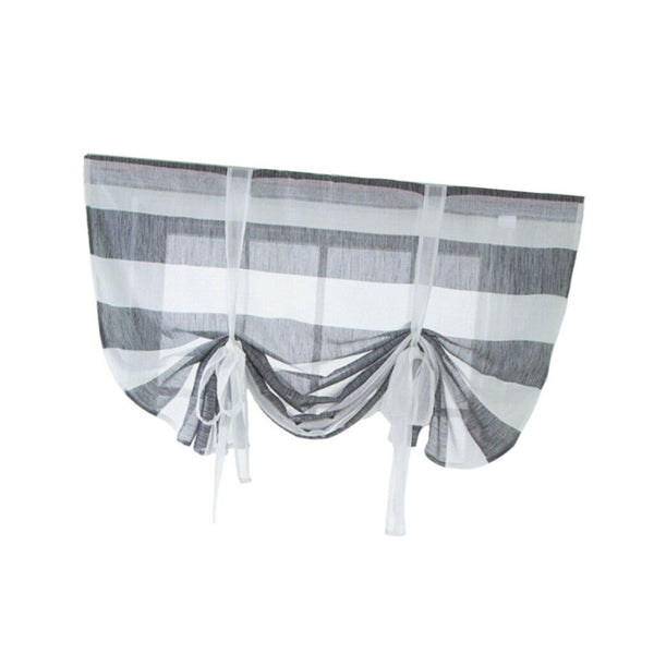Romantic Tie Up Curtain Sheer Shade Short Roman Sheer Balloon Curtain 02