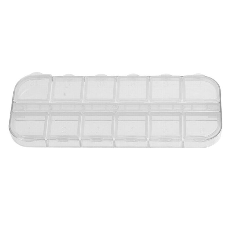 Nail Art Box Empty Divided Case Nail Tips Rhinestone Beads Gems Storage Box A