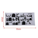 1 Pc Black Mouse Staircase Stickers 25 x 55cm Funny Mouses Plane Cartoon Wa