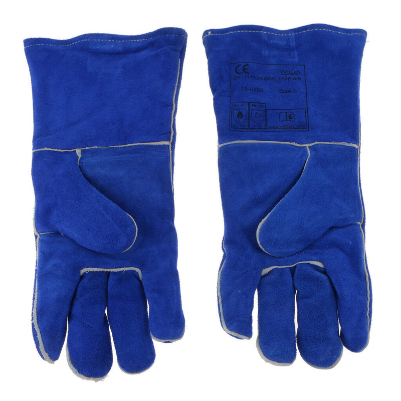 1 Pair of Soft Artificial Cowhide Argon Arc Welding Gloves Heat Resistant