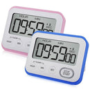 2 Pack Digital Kitchen Timer Magnetic Loud Alarm Clock, Large LCD Screen Si