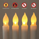 12X LED Flameless Taper Candles Realistic Battery Operated Lights for XMA WLS
