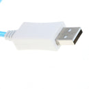 Fashion LED Light Micro USB Data Cable Charging Cord For Android  blue