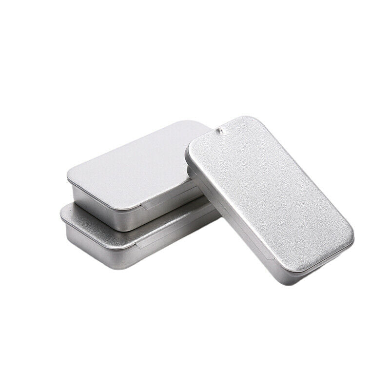 3pcs Iron Box Slide Cover Storage Box Jewelry Pill Cases Tin Boxes ContaineS Ew