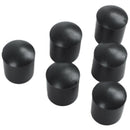 Rubber caps 40-piece black rubber tube ends 10mm round