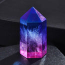 Natural Titanium Rainbow Quartz Obelisk Wand Crystal Tower Point Healing USA