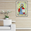5D DIY Special Shaped Diamond Painting God Cross Stitch Kit Home Wall Decor