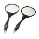 1 Pair Motorcycle Black Rear View Side Mirror