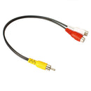 Audio Video cable RCA (phono) Y splitter male to 2 female Y Adapter cord ParJ2K6